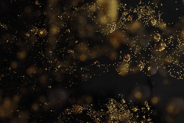 Abstract Blur Black Gold Glitter Glow Shine Texture Background — Stockfoto