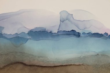 Art flow Abstract watercolor and Alcohol ink marble smoke blot painting. Pastel color canvas texture horizontal background.