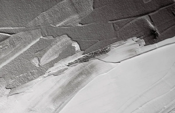 Art Acrylic Smear Blot Brushstroke Painting Wall Abstract Texture Black — Fotografia de Stock