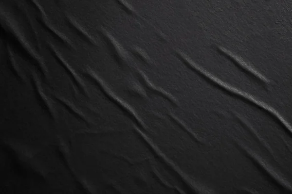 Empty Crumpled Wet Black Paper Blank Texture Copy Space Wall — Foto Stock