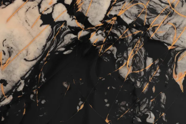 Мистецький Потік Наливають Чорнилом Хвилі Акрилового Кольору Фарбування Плями Стіни — стокове фото