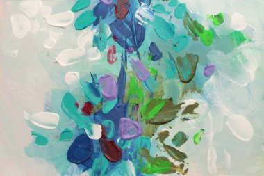 Modern yağ ve akrilik lekeli duvar boyası. Soyut doku renk lekesi fırça darbesi arka planı. Çağdaş sanat.