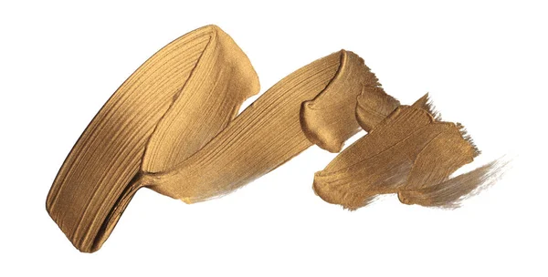 Złoty Brąz Brązowy Błyszczący Pędzel Malujący Plamę Streszczenie Blask Połysk — Zdjęcie stockowe