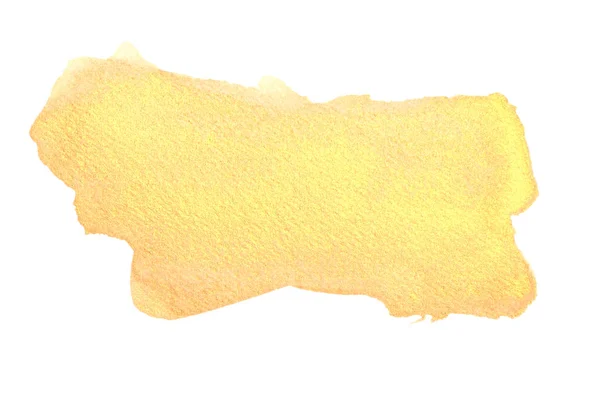 Золотий Блиск Акварельного Пензля Малювання Пляма Абстрактний Блискучий Фон — стокове фото