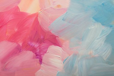 Sanat yağı ve akrilik leke bezi duvar boyası. Soyut doku pastel renk lekesi fırça darbesi dokusu arkaplanı.