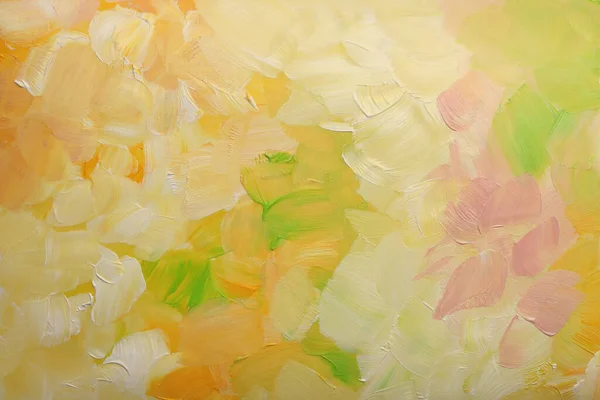 Художня Олія Акриловий Мазок Розмалюють Полотном Стіни Абстрактна Текстура Жовтого — стокове фото