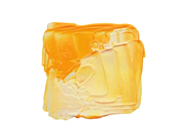 Olej Artystyczny Rozmaz Akrylowy Plama Płócienna Ściana Malarska Streszczenie Żółty — Zdjęcie stockowe