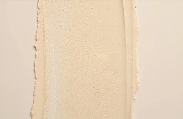 Art Acryl Smeren Vlek Penseelstreek Schilderen Muur Abstract Textuur Beige — Stockfoto
