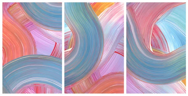現代的なオイルとアクリルスミアブロックのキャンバス絵画をアート 室内抽象的な三つ編みの壁 カラーステインブラシの質感の背景 — ストック写真