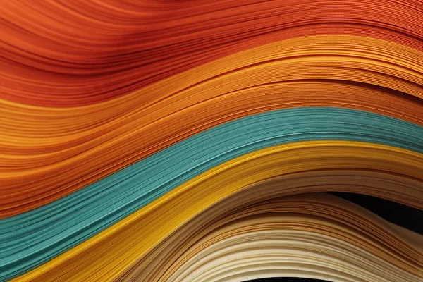 Farbstreifen Wellenförmiges Papier Hintergrund Der Abstrakten Textur — Stockfoto