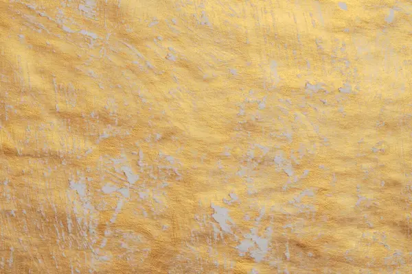 汚れたオイルおよびアクリルはキャンバス絵画のペーパー壁を塗りました 抽象的な質の金 ベージュ色の染料のブラシのストロークの質の背景 — ストック写真
