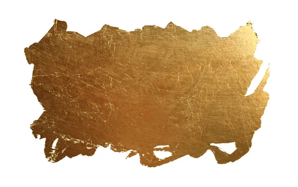 Χρυσό Μπρούτζινο Γυαλιστερό Πινέλο Επίχρισμα Μπογιάς Αφηρημένη Λάμψη Κηλίδα Στο — Φωτογραφία Αρχείου