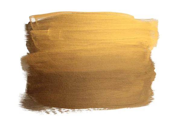 Goud Brons Glitter Penseelstreek Schilderen Vlek Uitstrijken Abstract Glans Achtergrond — Stockfoto