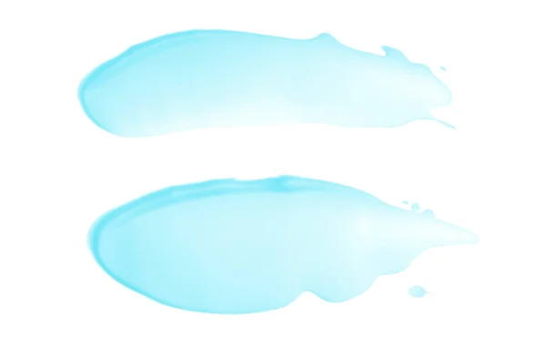 Abstract Acrylic Blue Color Smear Brush Stroke Isolated White Background — Stock Photo, Image