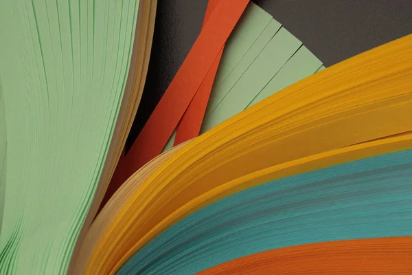 Farbstreifenwellenpapier Abstrakte Textur Leerer Hintergrund — Stockfoto