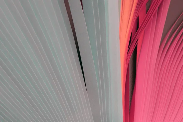Grano Neón Gris Rosa Tira Papel Ondulado Color Fondo Textura — Foto de Stock