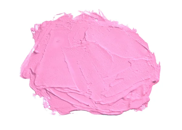 アートオイルとアクリルスミアブロックキャンバス塗装雲 要旨ピンク色しみブラシの質感背景 — ストック写真