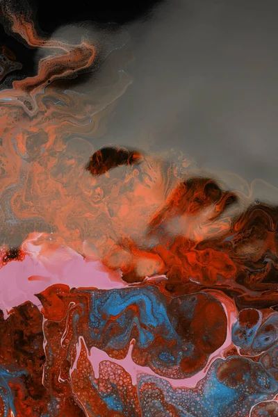 Sanat Soyut Akışı Akrilik Mürekkep Suluboya Mermer Resim Döker Renk — Stok fotoğraf