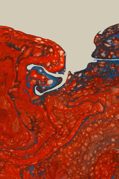 Art Αφηρημένη Ροή Pour Acrylic Μελάνι Ακουαρέλα Κόκκινο Χρώμα Κύμα — Φωτογραφία Αρχείου