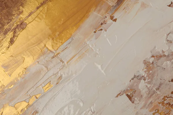 Sanat Yağı Akrilik Leke Bezi Duvar Boyası Soyut Nacre Altın — Stok fotoğraf