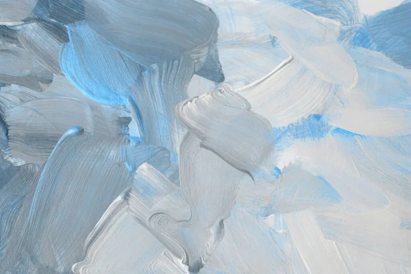 Óleo Moderno Pared Pintura Manchas Acrílico Textura Abstracta Color Azul —  Fotos de Stock