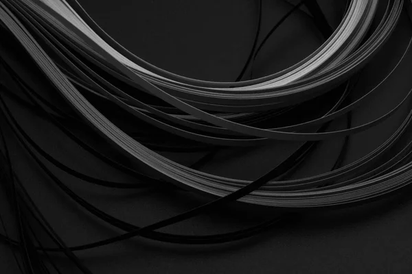 Черно Белая Полосатая Бумага Абстрактный Текстурный Свет Тень Фона — стоковое фото