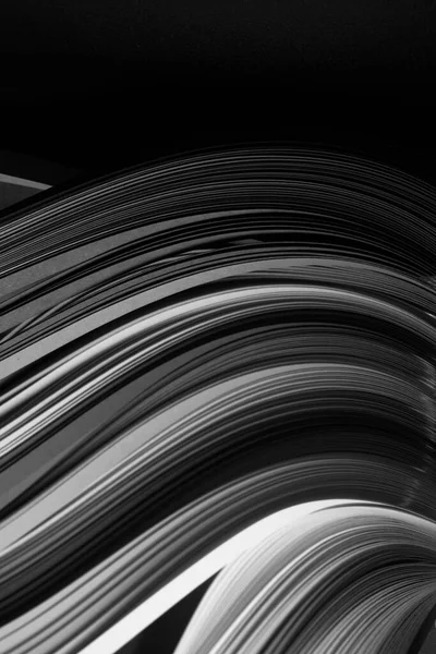 Fekete Fehér Csíkos Papír Absztrakt Textúra Fény Árnyék Háttér — Stock Fotó