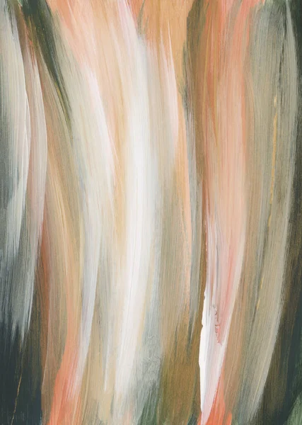 Acrylic smear brushstroke beige, pink, brown paintingblot. Abstract texture color stain   horizontal long background.