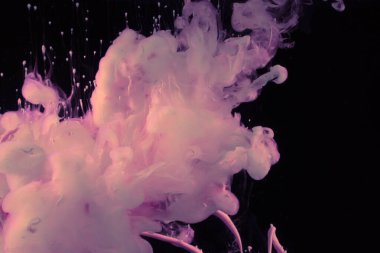 Soyut duman arka planı. Sudaki mürekkep lekesi.