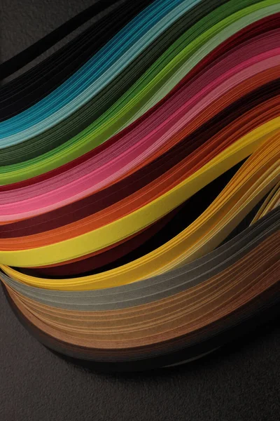 Kolor Taśmy Papieru Fali Czarno Streszczenie Tekstury Tła — Zdjęcie stockowe