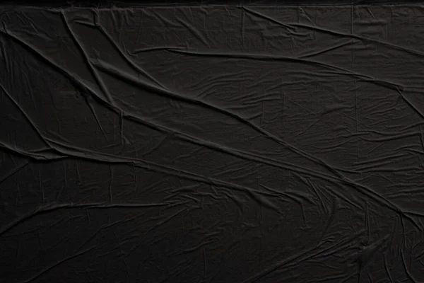 Papel Negro Húmedo Arrugado Vacío Textura Blanco Espacio Copia Fondo — Foto de Stock