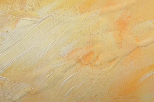 Arte Óleo Acrílico Mancha Blot Lona Pintura Parede Abstrato Amarelo — Fotografia de Stock