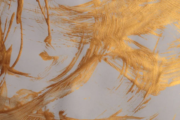 Искусство Современного Золота Масло Акриловые Пятна Пятно Холст Покраски Стены — стоковое фото
