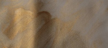 Wet ink watercolor paper texture. Wave light and shadow painting . Abstract nacre, silver, gold, beige marble copy space horizontal long background.