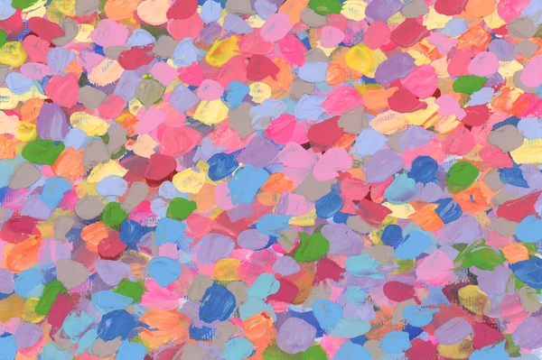 アートオイルとアクリルスミアブロックドットキャンバス塗装壁 抽象色染色筆の質感背景 — ストック写真