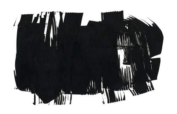 Art Ink Fekete Ecsetvonás Festés Kenet Tinta Akvarell Foltok Virágzik — Stock Fotó