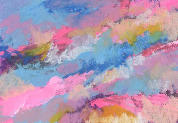 アートオイルとアクリルスミアブロックドットキャンバス塗装壁 抽象色染色筆の質感背景 — ストック写真