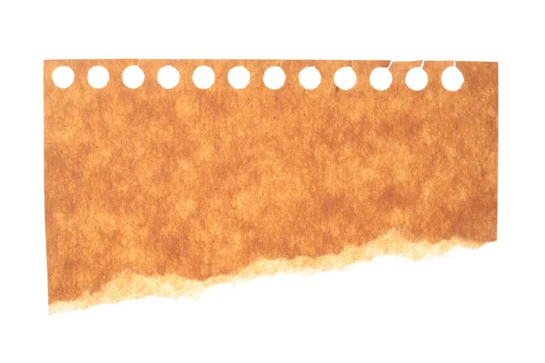 Gescheurde Lege Oude Grunge Stukken Textuur Karton Papier Witte Achtergrond — Stockfoto