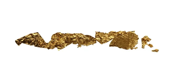 Gold Bronze Glitter Paper Piece Brushstroke Painting Blot Line Smear — Stock Photo, Image