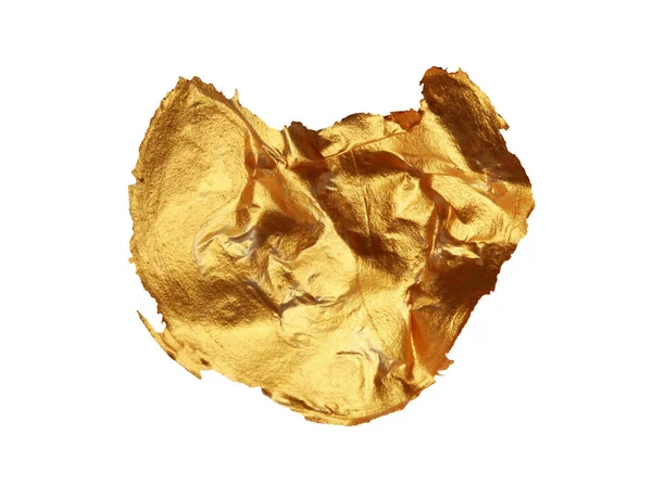 Brilho Ouro Mancha Cor Bronze Abstrato Rasgado Pedaço Folha Metal — Fotografia de Stock