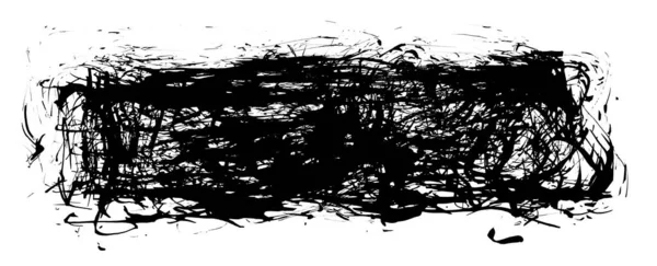 Мистецтво Чорнила Чорний Пензлик Картина Мазок Чорнила Аквареллю Розквітнути Абстрактна — стокове фото