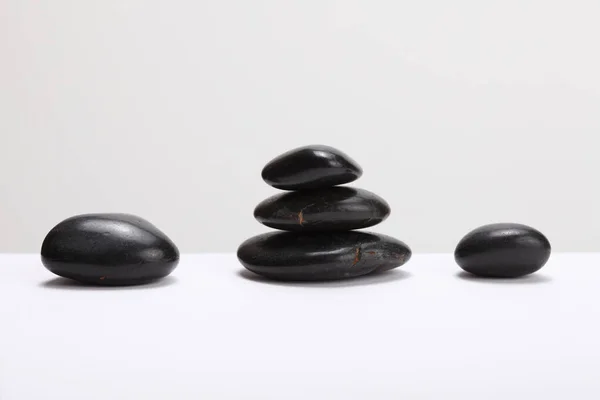 Czarny Kamień Minimalna Pusta Scena Prezentacji Produktu — Zdjęcie stockowe