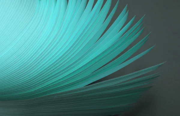 Neonblaues Farbstreifenwellenpapier Hintergrund Der Abstrakten Textur — Stockfoto