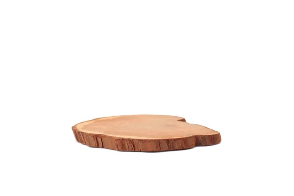 Wooden Eco Rustic Pine Tree Wood Circle Disc Platform Podium — Stock Photo, Image