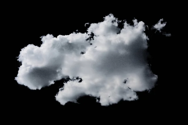 黒で隔離された綿毛の雲 — ストック写真