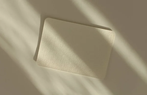 Tarjeta Papel Lienzo Textura Blanco Vacía Con Espacio Copia Para —  Fotos de Stock