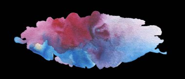 Mürekkepli suluboya elle siyaha leke çizilmiş. Islak renkli kağıt dokusu arkaplanı.