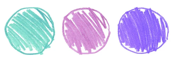 Hand Drawn Scrawl Sketch Line Circle Doodle Blot Pen Pencil — Stock Photo, Image