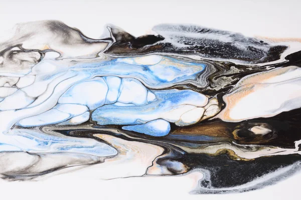 Aliran Seni Abstrak Menuangkan Lukisan Marmer Akrilik Tinta Dan Cat — Stok Foto