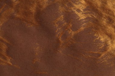 Sanat modern yağ ve akrilik leke bezi duvar boyası. Soyut doku altın, bronz, kahverengi renk lekesi fırça darbesi dokusu arka plan.